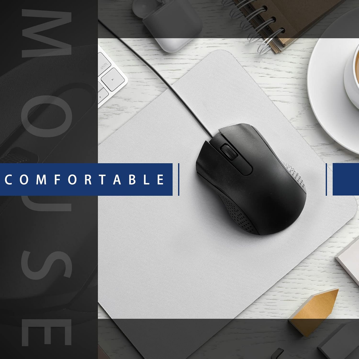 Hoteam 12 Pcs Wired Computer Mouse Bulk Cord USB Computer Mice Ergonomic Wired Mouse for Pcs, Computers, Laptops, Gaming Office Home Supplies(Black)